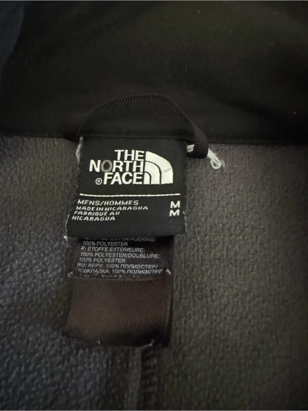 The North Face Mens Dark Gray Full-Zip Fleece Jacket